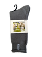 1 Pair Grey Premium Mens Wool Socks - Heavy Duty Thick Work Socks w/ Cushion