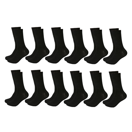 12 Pairs Super Soft Bamboo Socks Bulk Pack - Premium Fiber Crew Socks