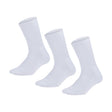 3 Pairs Super Soft Bamboo Socks - White (Premium Fiber Crew Socks)