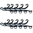 10x Sock Hangers Bulk Pack - Black (Plastic Sock Hooks for Retail/Display/Home)