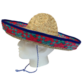 Mexican Sombrero - Straw Hat Costume for Fancy Dress Party