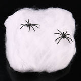 Halloween Stretchable Spider Web Decoration w/ Spiders - Ghost Party Décor