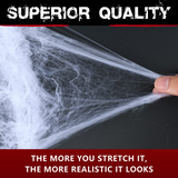 Halloween Stretchable Spider Web Decoration w/ Spiders - Ghost Party Décor