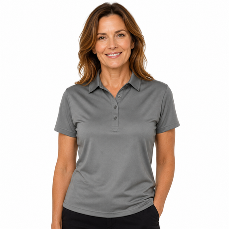 Sporte Leisure Womens "Duke" Short Sleeve Polo Shirt in Titanium Grey