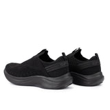 Sfida Sportif Womens Knit Lifestyle Sneakers - Black/Black (Casual Shoes)