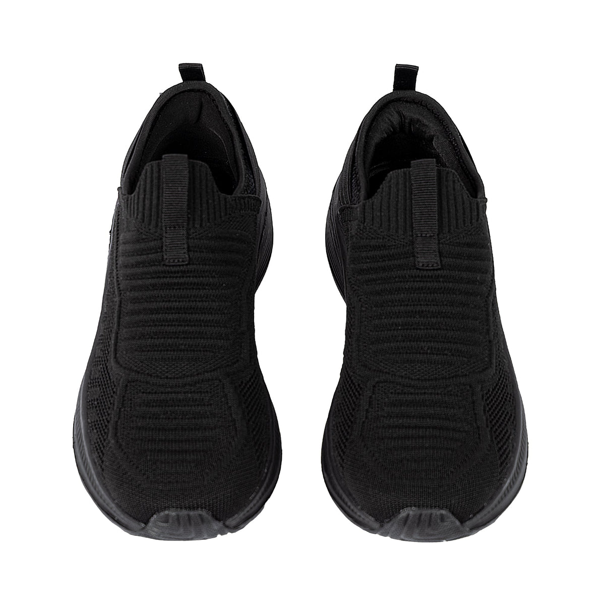 Sfida Sportif Mens Knit Lifestyle Sneakers - Black/Black (Casual Shoes)