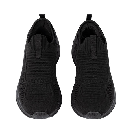 Sfida Sportif Womens Knit Lifestyle Sneakers - Black/Black (Casual Shoes)