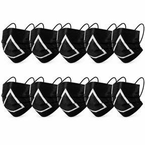 10x Squid Game Triangle Disposable Face Masks - 3 Ply (Dust & Air Filter)