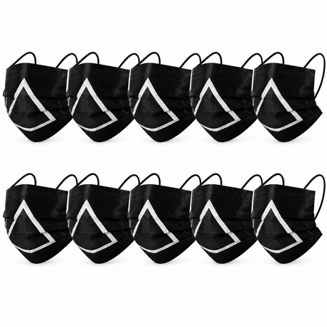 10x Squid Guard Triangle Disposable Face Masks - 3 Ply (Dust & Air Filter)