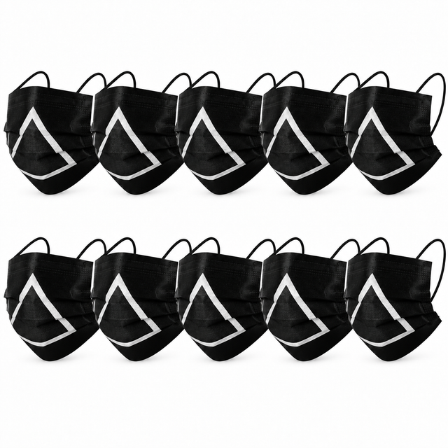 10x Squid Game Triangle Disposable Face Masks - 3 Ply (Dust & Air Filter)