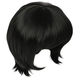 MENS COSTUME WIG Fancy Dress Halloween Party Accessory 70s 80s Hair Fun Funny - Black