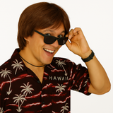 MENS COSTUME WIG Fancy Dress Halloween Party Accessory 70s 80s Hair Fun Funny - Brown