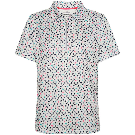 Sporte Leisure PAM BA Womens Hawaiian Golf Polo Shirt - White