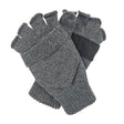 Dents 3M Thinsulate Shooting Gloves/Mittens Half Finger Fingerless Knit Hunting in Charcoal - Large