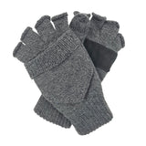 Dents 3M Thinsulate Shooting Gloves/Mittens Half Finger Fingerless Knit Hunting in Charcoal