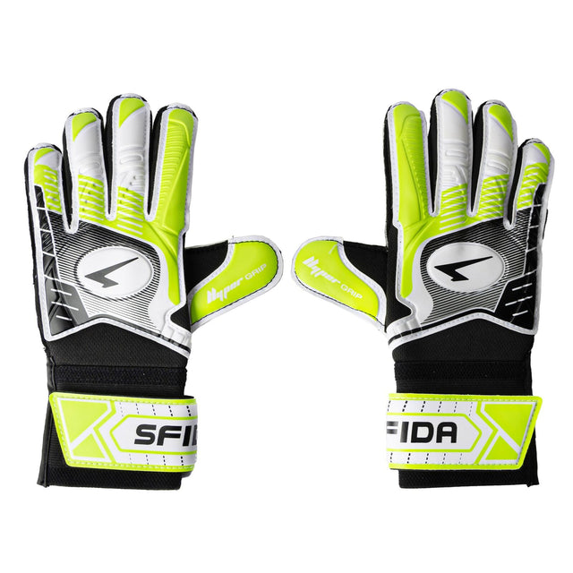 Sfida Competition Soccer Goalkeeping Gloves in Black/Lime (Futsal /Football)