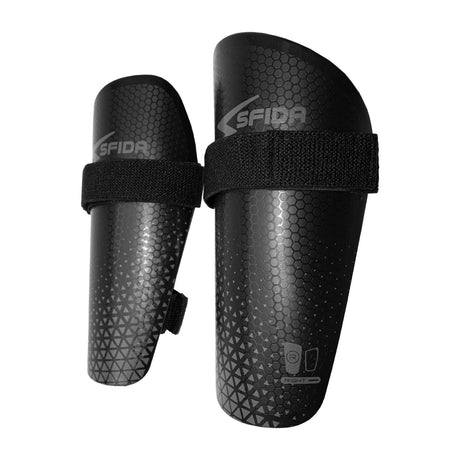 Sfida Basic Strapped Soccer Football Futsal Shinguard in Black/Grey