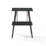 Crosley Manchester Turntable Stand - Hardwood Entertainment Stand - Black