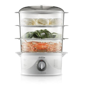 Sunbeam Vitasteam Deluxe Manual 3 Tier Food Steamer Cooker Steaming Hot Pot - ST6650