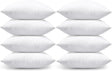 8x Premium 100% Cotton Pillow with Cover Filled Durable Soft Standard - 48x74cm