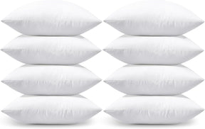 8 Pack Premium 100% Cotton White Pillow Bulk - Soft & Durable - 48x74cm