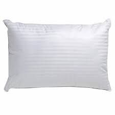 1 Pack of 2x 100% Cotton Standard Pillowcase 400 Thread Count Hotel Quality - Striped White