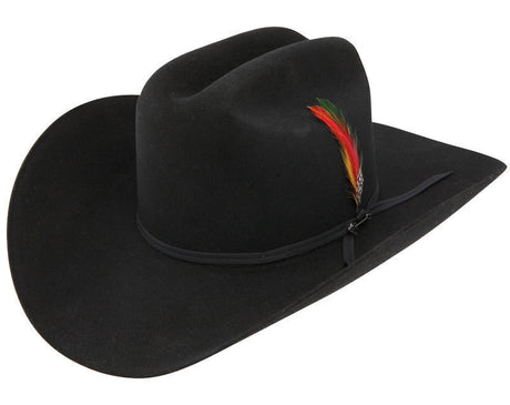 STETSON Spartan Cowboy Hat 100% Wool Felt 4X Quality Felt Made In USA - Black