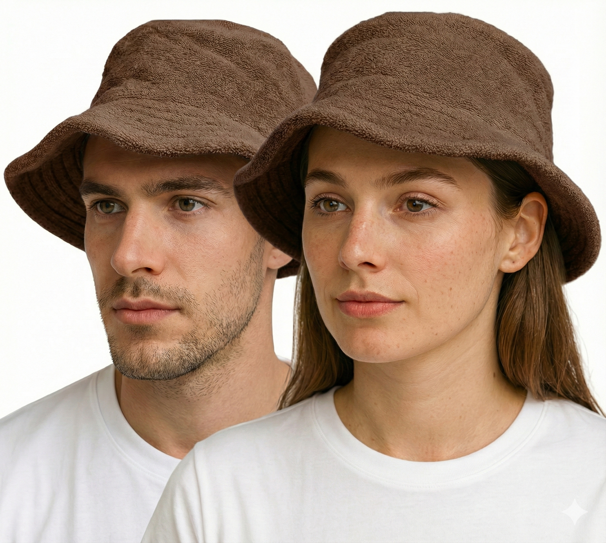 Stingy Brim Terry Towelling Bucket Hat Daggy Fishing Camping Lad Cap 100% COTTON - Khaki