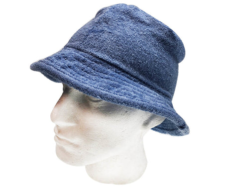Stingy Brim Terry Towelling Bucket Hat Daggy Fishing Camping Lad Cap 100% COTTON - White