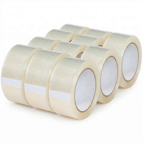 10 Rolls Heavy Duty Packing Tape Bulk Pack - Extra Strong 52 Microns Packaging (48mm x 70m)