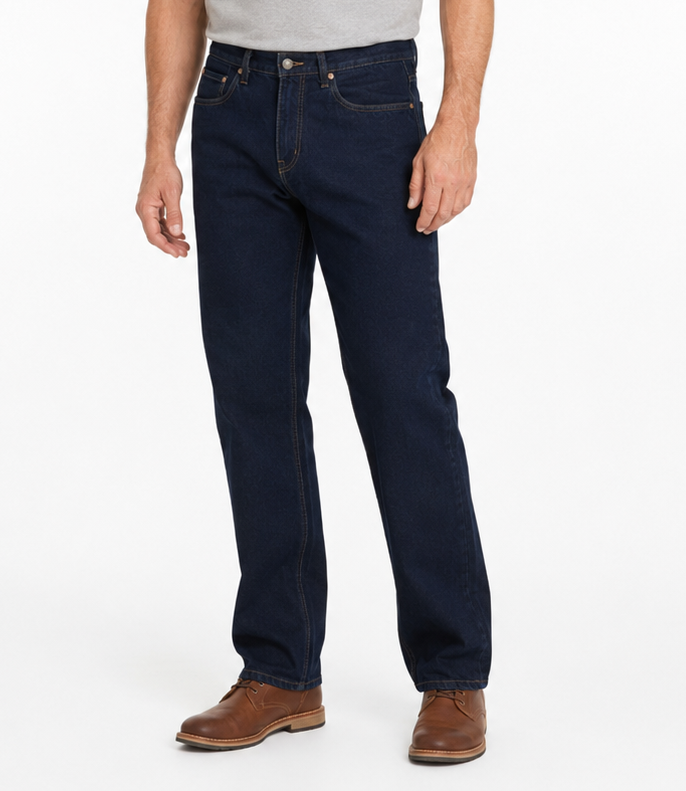 Commanche Classic Mens Easy Fit Straight Leg Jeans - Dark Blue (Original Denim)