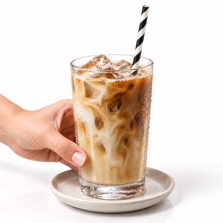 2500pcs Disposable 3-Ply Paper Straws Bulk - Black/White (Angle Cut) - 6x200mm 