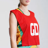 Summit Netball Team Bibs Senior 7pc Set - Red (Bulk Pack)