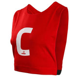 Summit Netball Team Bibs Senior 7pc Set - Red (Bulk Pack)