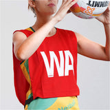 Summit Netball Team Bibs Senior 7pc Set - Red (Bulk Pack)