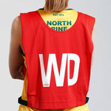 Summit Netball Team Bibs Senior 7pc Set - Red (Bulk Pack)