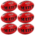 6x Summit AFL Match Ball Bulk Pack - Size 5 (Aussie Rules Football)