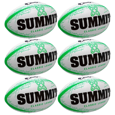 6x Summit Classic Rugby League Ball Bulk Pack - Size 5