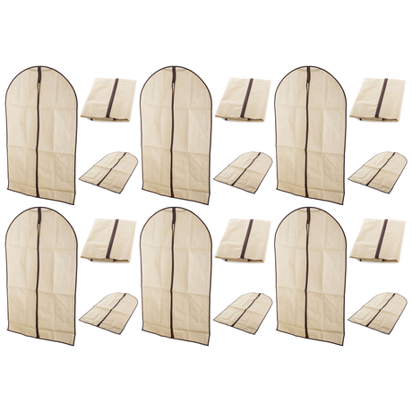 6x Suit Cover Garment Bag Bulk Pack - Mesh (Jacket & Coat Storage Protector)