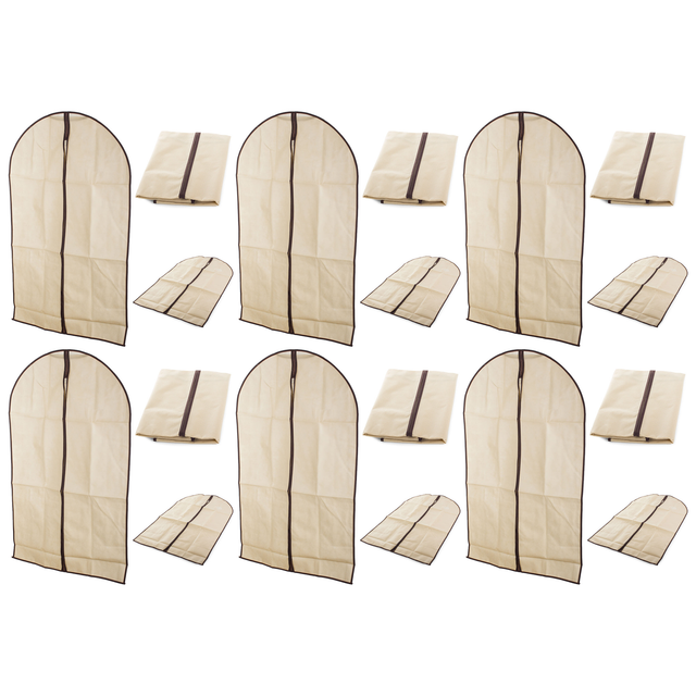 6x Suit Cover Garment Bag Bulk Pack - Mesh (Jacket & Coat Storage Protector)