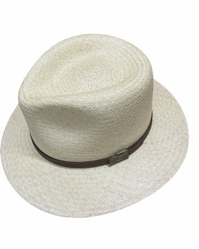 Hand Woven Panama Cooler Fedora Hat - Tan (Uncrushable Summer Waterproof)