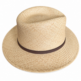 Hand Woven Genuine Panama Cooler Hat Summer Fedora Waterproof - Tan (Made in USA)