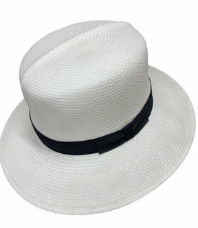 Hand Woven Panama Cooler Outback Hat - Natural (Waterproof Summer Fedora)