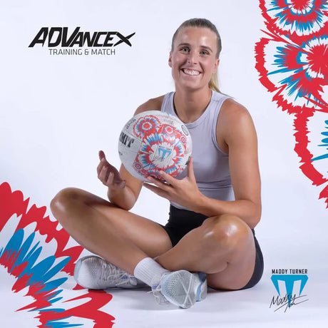 Summit Maddy Turner Advance X 2.0 Netball Size 5 Training & Match Ball Glitter 3D Grip