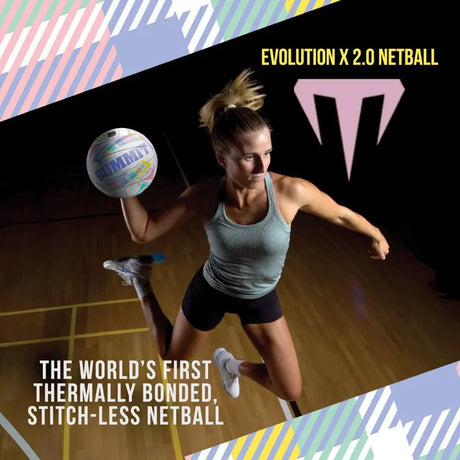 Summit Evolution X Netball Size 5 Maddy Turner Thermofusion Match Ball Premium Grip