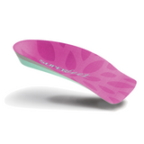 Superfeet Me Womens 3/4 Length Insoles - Arch Support Cushion Inserts - Blush