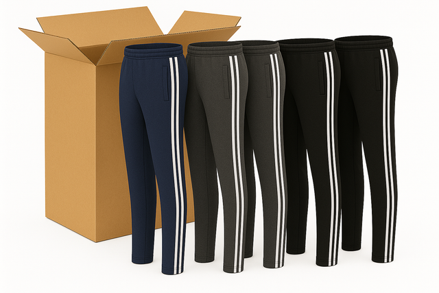 24x Mens Bulk Sweatpants  - Wholesale Straight Leg Track Pants (1 Box)