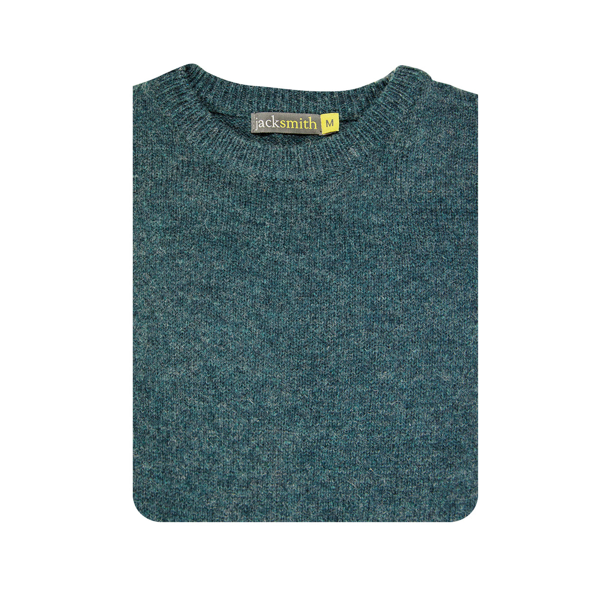 100% SHETLAND RAGG WOOL CREW Round Neck Knit JUMPER Pullover Mens Sweater Knitted - Sherwood