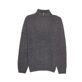 100% Shetland Ragg Wool Half Zip Jumper - Denim Blue (Mens Knitted Sweater/Pullover)