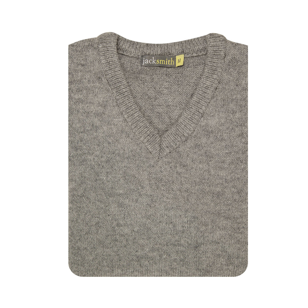 100% Shetland Ragg Wool V Neck Knit Jumper Pullover Mens Sweater Knitted - Grey